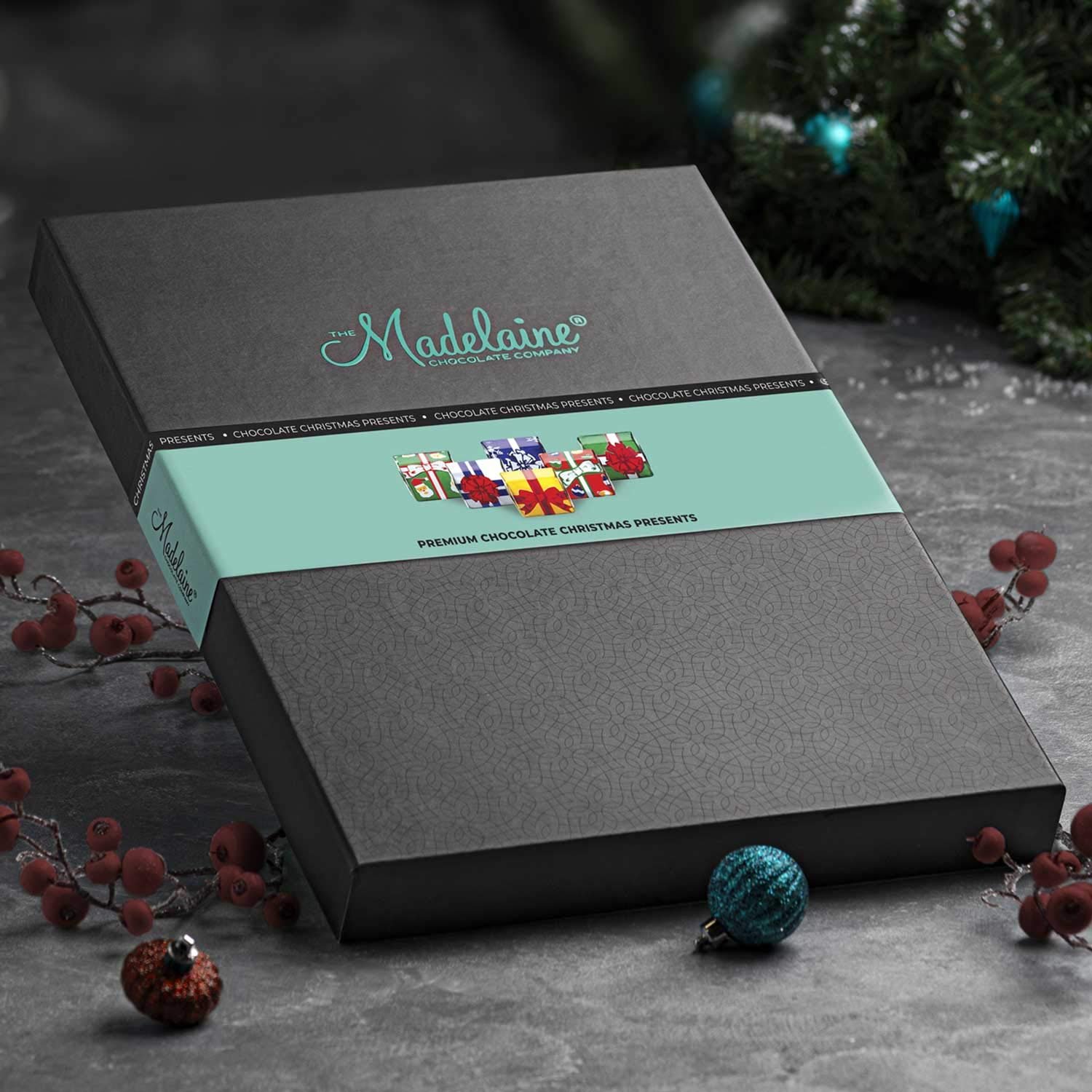 Madelaine Chocolate Extra Large Gift Box - Christmas Holiday Themed Gourmet Chocolate Candy - for Food Gift Baskets Idea - Wrapped in Italian Foil - Image 5