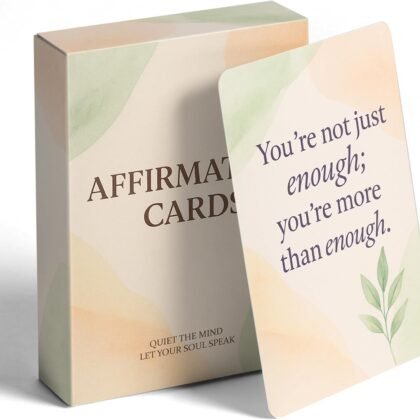 54 Badass Affirmation Cards for Women & Men - Watercolor Mindfulness Deck for Self Empowerment & Emotional Wellness - Daily Motivational Quotes & Positive Encouragement Gift - Stress Relief Therapy Cards