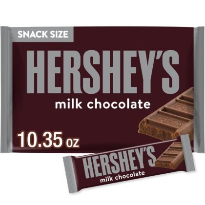 HERSHEY'S Milk Chocolate Snack Size, Candy Bag, 10.35 oz