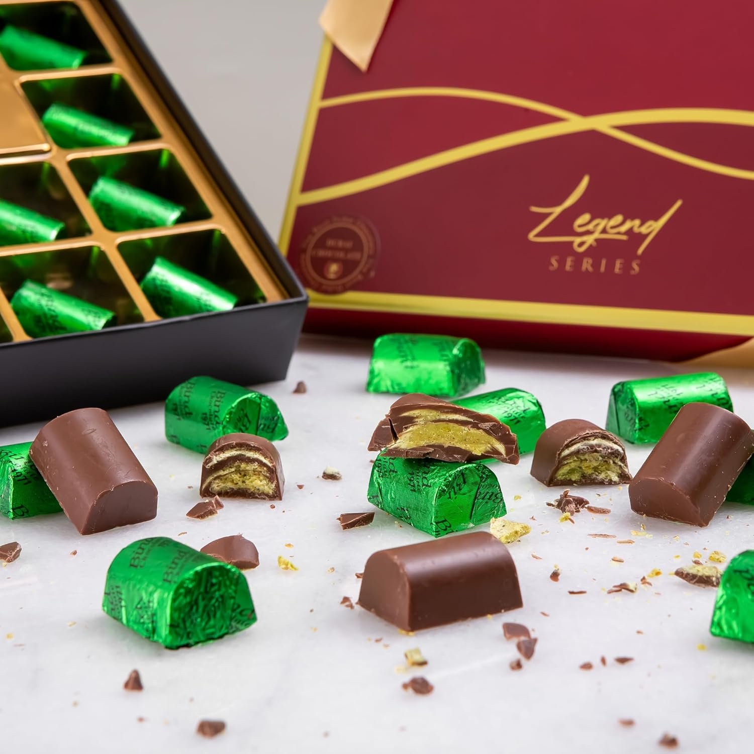CARIANS Dubai Chocolate Gift Box, Dubai Chocolate Candy with Pistachio and Kataifi, Great for Gift Giving and Anniversary, 17 Pcs - Image 4