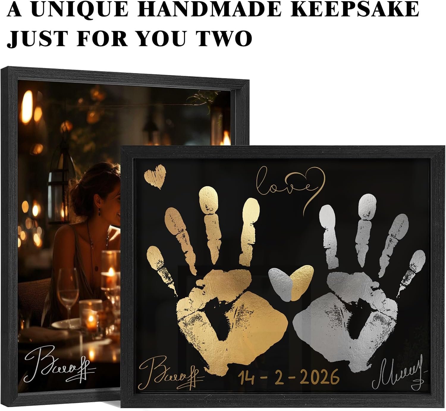 QUANWAISJ Couples Painting for Date Night,Date Night Activities,Hand Mold Kit, Paint and Sip for Adults, DIY Paint Party Favors(10"x12") - Image 9