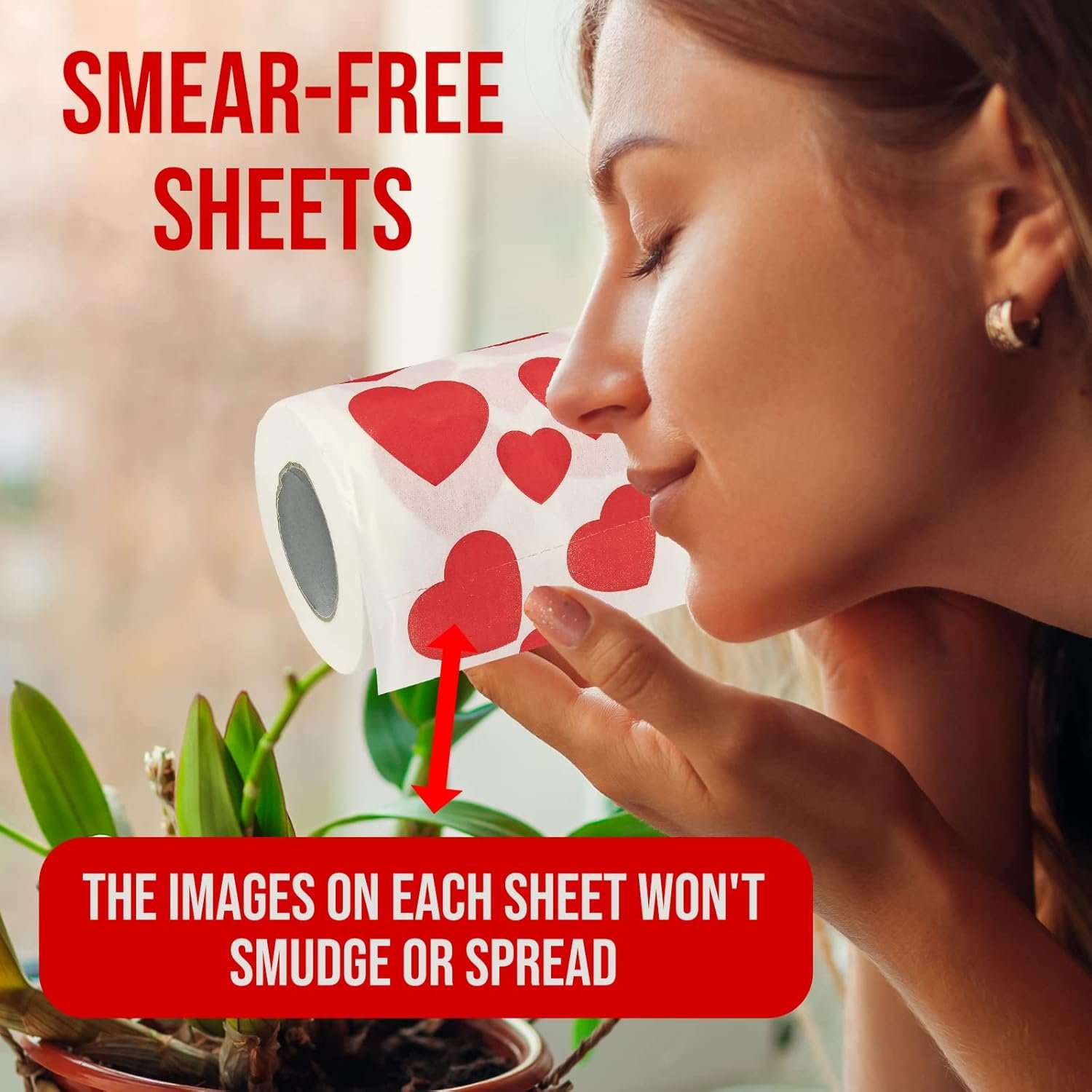 Fairly Odd Novelties Love Hearts Novelty Toilet Paper - Image 4