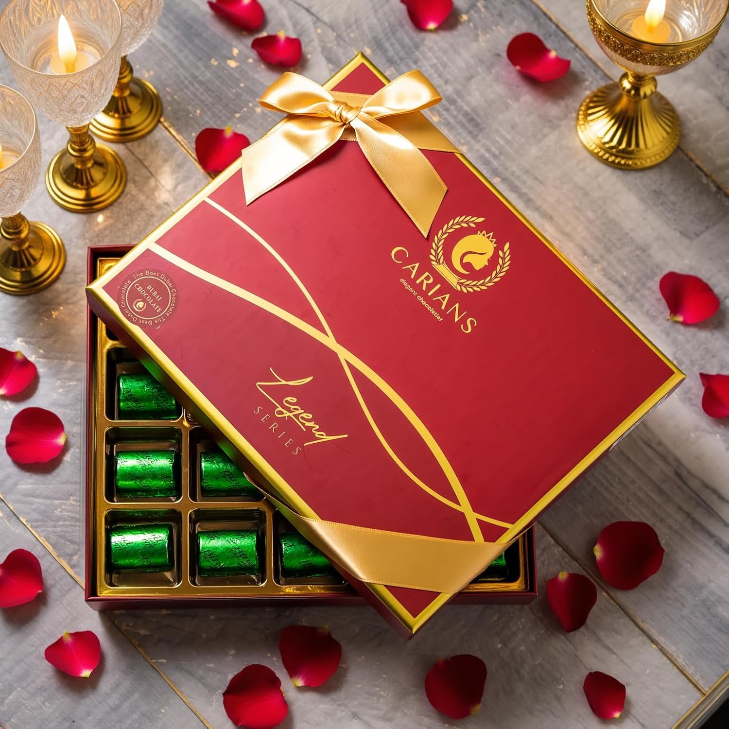 CARIANS Dubai Chocolate Gift Box, Dubai Chocolate Candy with Pistachio and Kataifi, Great for Gift Giving and Anniversary, 17 Pcs - Image 3