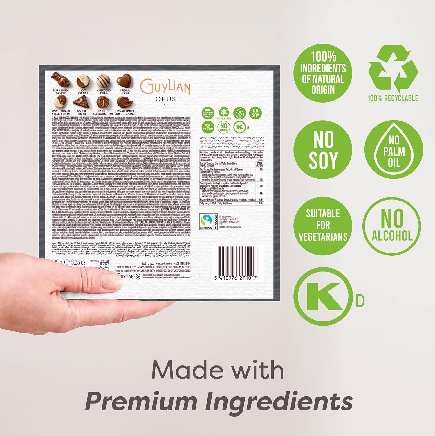 Easter Chocolate Candy Gift Box by GuyLian, 6.35 oz, 16 pc Opus Luxury Assortment, Premium Gourmet Belgian Chocolate, Easter Basket Stuffers for Adults, Gifts for Kids - Image 8