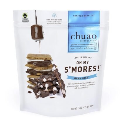 Chuao Chocolatier S'mores Bark Luxe Milk Chocolate | Gourmet Artisan European No Preservatives | For Gift Baskets Snacking| 15 oz
