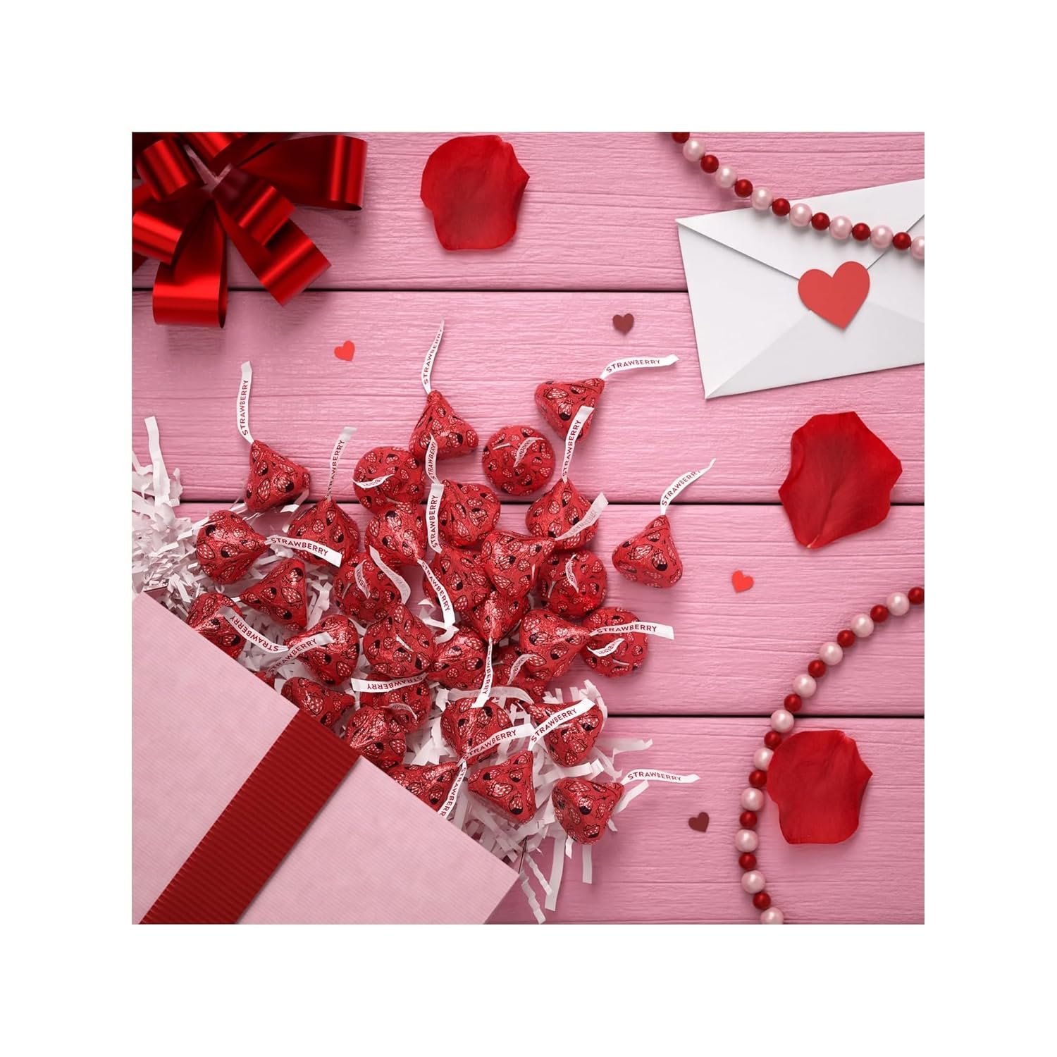 Hershey's Chocolate Dipped Strawberry Kisses - Pack of 2-9 oz Bags - Perfect for that Special Someone This Valentine's Day - Image 4
