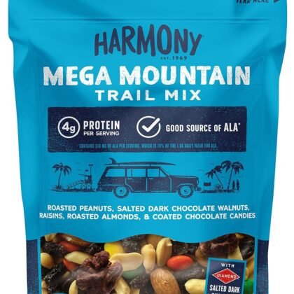 Diamond of California Harmony Mega Mountain Trail Mix with Mixed Nuts, Dried Fruit and Chocolate, 13 oz