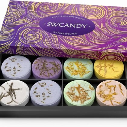 Shower Steamers Aromatherapy Birthday Gifts for Women - SWCANDY 8 Pcs Easter Basket Stuffers, Her Mom Adults Men Him Teen Self Care with Natural Essential Oils Relaxation Home SPA Travel Holidays