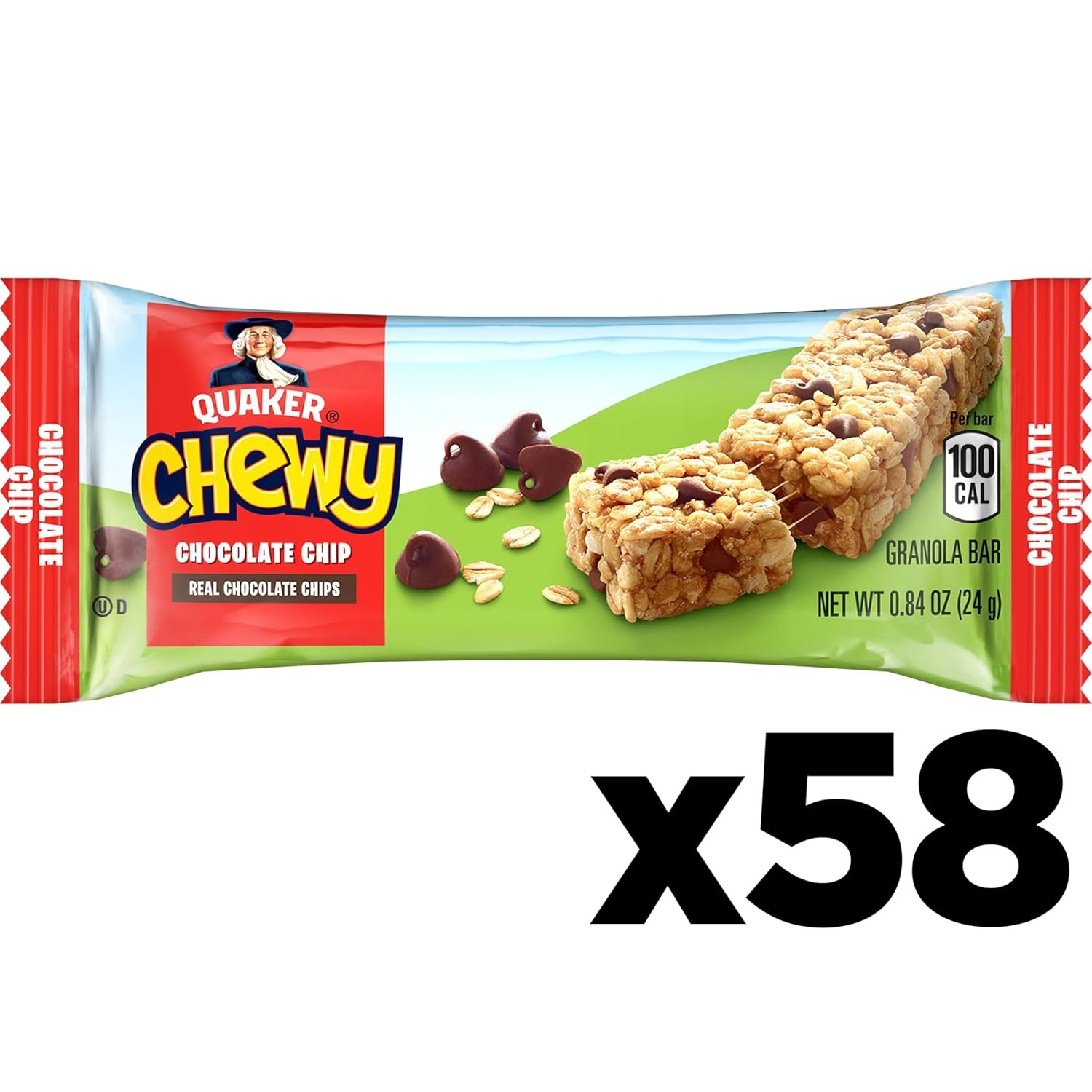 Quaker Chewy Granola Bars, Chocolate Chip, 58 Count - Packaging May Vary - Image 5