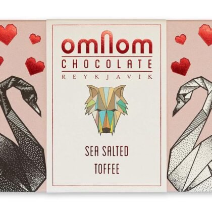 OmNom Toffee + Sea Salt | Icelandic Bean To Bar Chocolate by OMNOM CHOCOLATE REYKJAVIK | 1 x 60g Bar