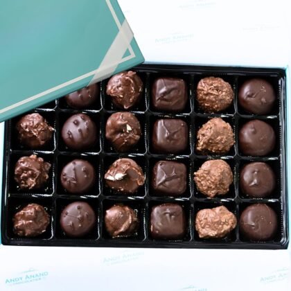 ANDY ANAND CHOCOLATIER Exquisite Sugar Free Chocolate Sampler: Unbelievably Delicious, Guilt-Free Indulgence in Assorted Gourmet Flavors, Gift Boxed (13 Oz) - Diabetic Friendly!