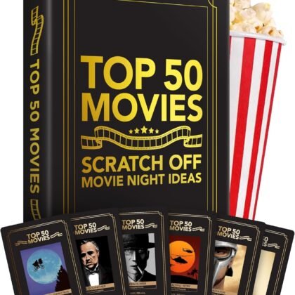 Premium Movie Night Scratch Off Cards – Gifts for Movie Lovers – End Movie Night Indecision With Movies From Top Databases – Stunning Illustrations - Husband Boyfriend Gift - Couples Gift Ideas