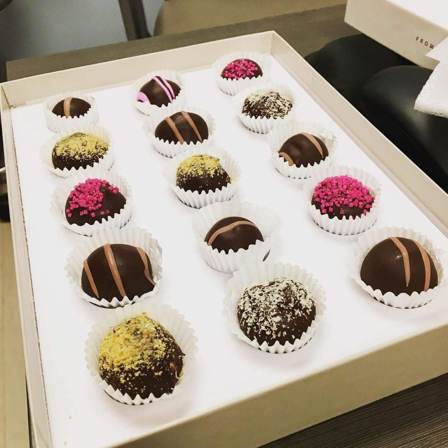 Luxury Chocolate Deluxe Assortment Gift Box - Kosher, Dairy Free and Chocolate Candy, Coffee Cream, Premium Coconut, Berry Filled, Rum, & Hazelnut Truffle - Fancy Valentines Chocolate Gift Box - Image 5