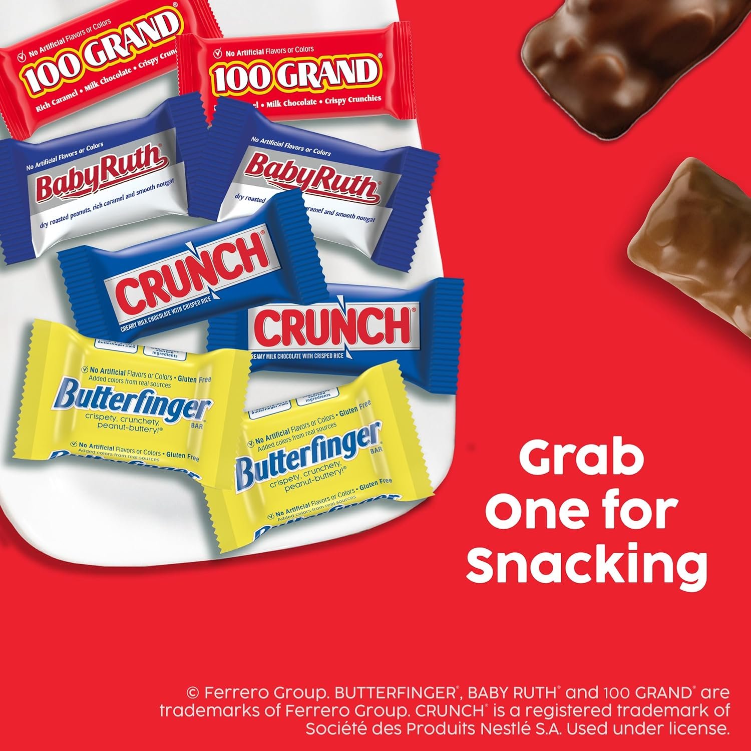 Assorted Butterfinger, Crunch, and Baby Ruth Mini Chocolates, 135 count Party Pack, 55.3 oz - Image 7