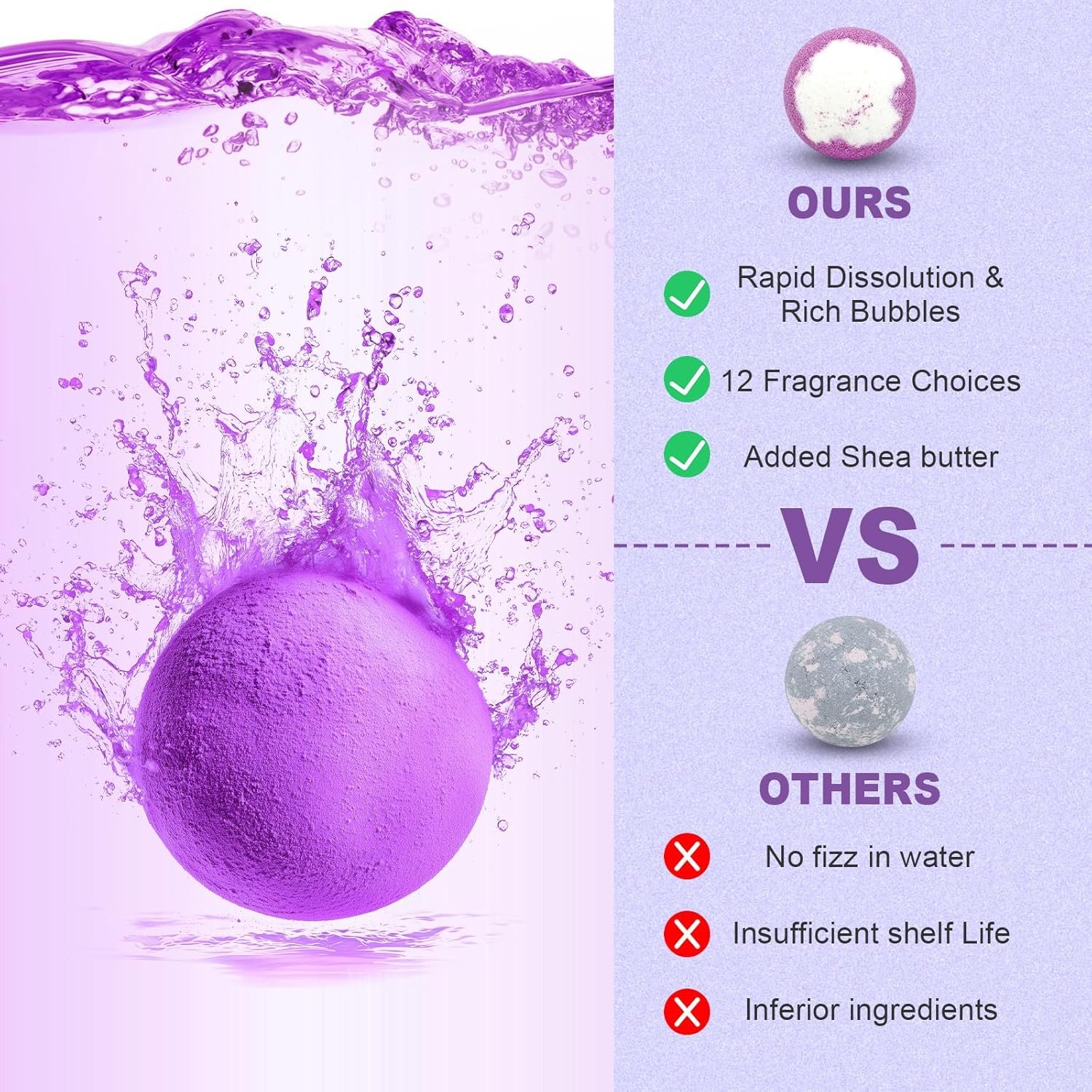 Bath Bombs for Women Gift Set 12 Pack Natural Relaxing Bath Bombs for Her,Aromatherapy Bubble Bath & Fizzy, Handmade Birthday Easter Basket Gifts for Women Gifts idea for Wife/Teens, Girlfriend,Kids - Image 6