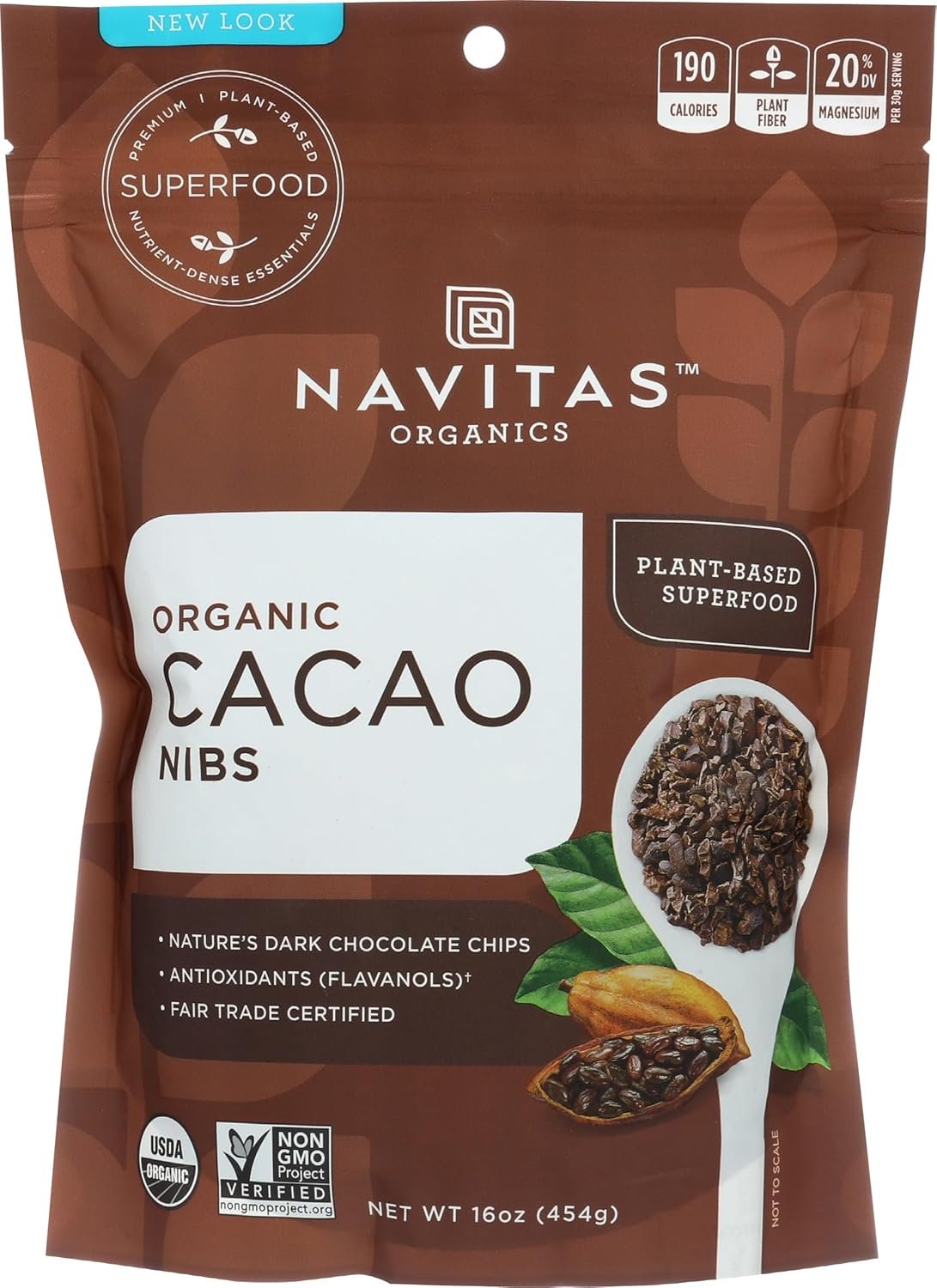 Navitas Naturals, Cacao Nibs Raw Organic, 16 Ounce