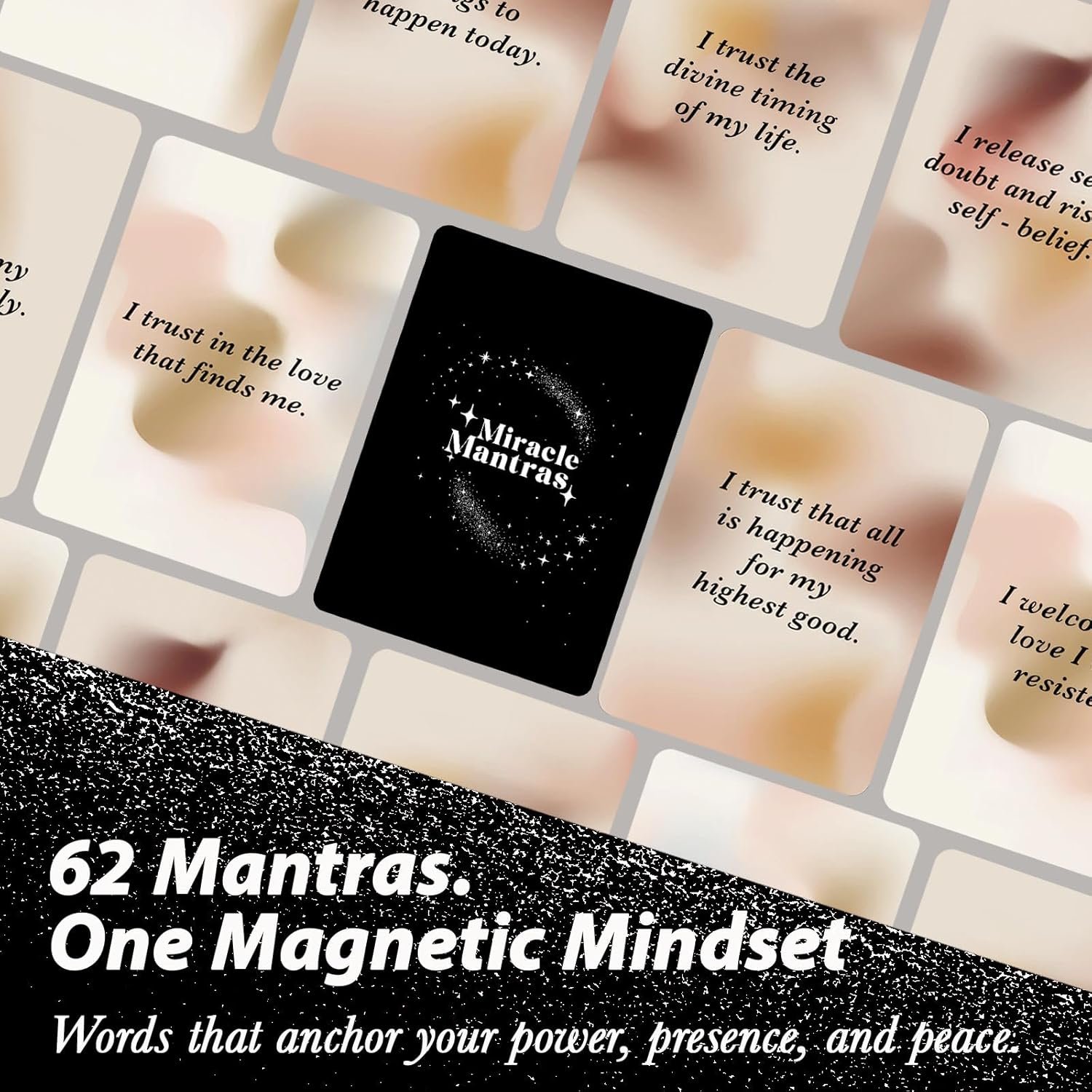 Miracle Mantras Affirmation Deck, Mindfulness Affirmation Cards for Women & Men, 62 Daily Positive Motivation Self-Love Cards, Easter Basket Stuffer Gift for Friend, Sister, Coworker - Image 2