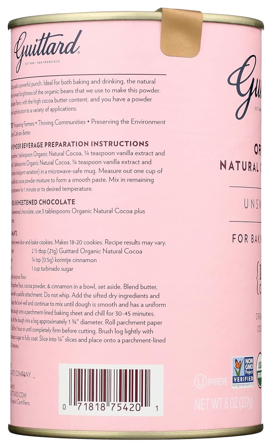 GUITTARD Organic Cocoa Powder, 8 OZ - Image 3