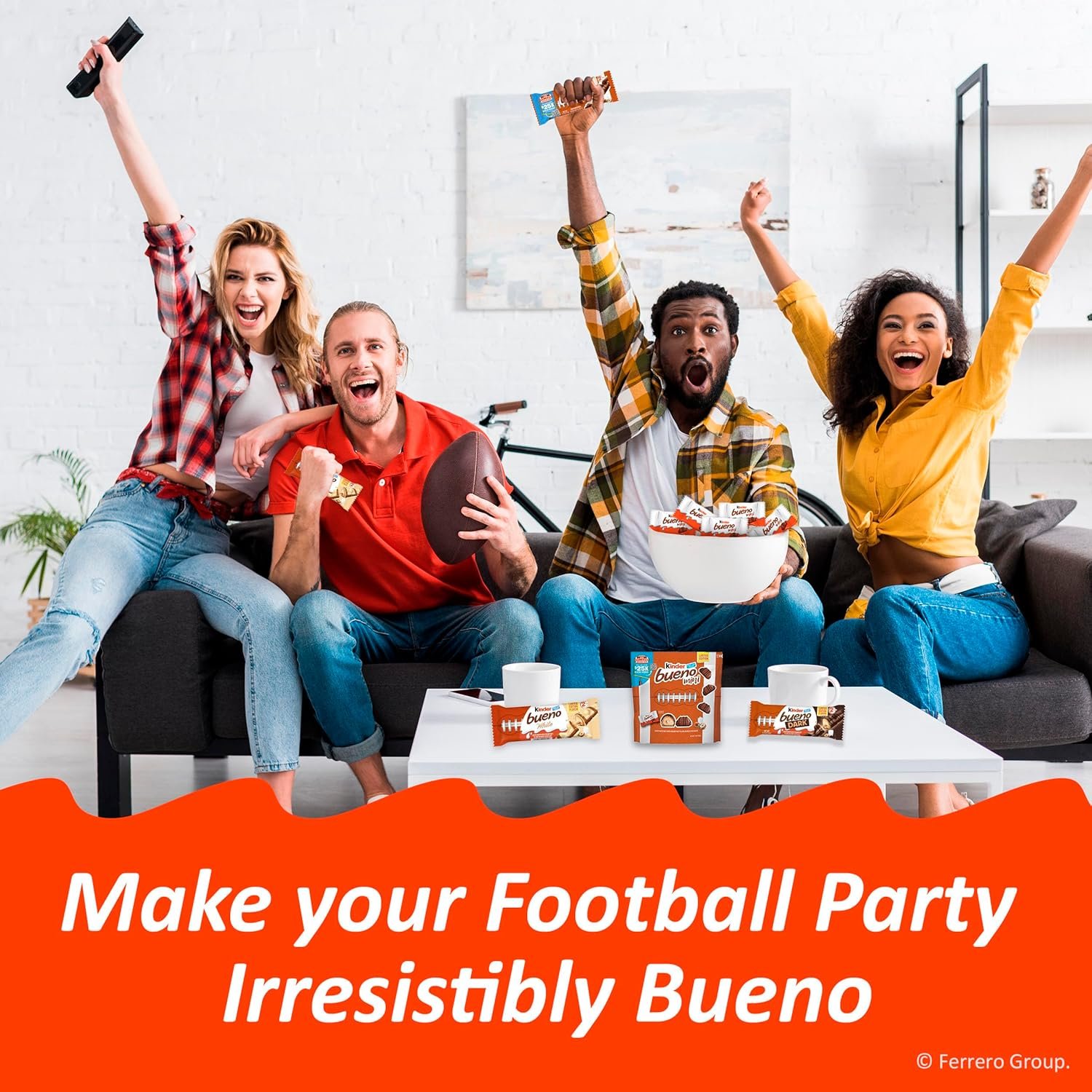 Kinder Bueno Milk Chocolate Bars with Hazelnut Filling, 30 Packs of 2, Bulk Chocolate Candy Bars for Game Day, Football Party Supplies, Snacks for Adults, 1.4 oz Per Pack - Image 3