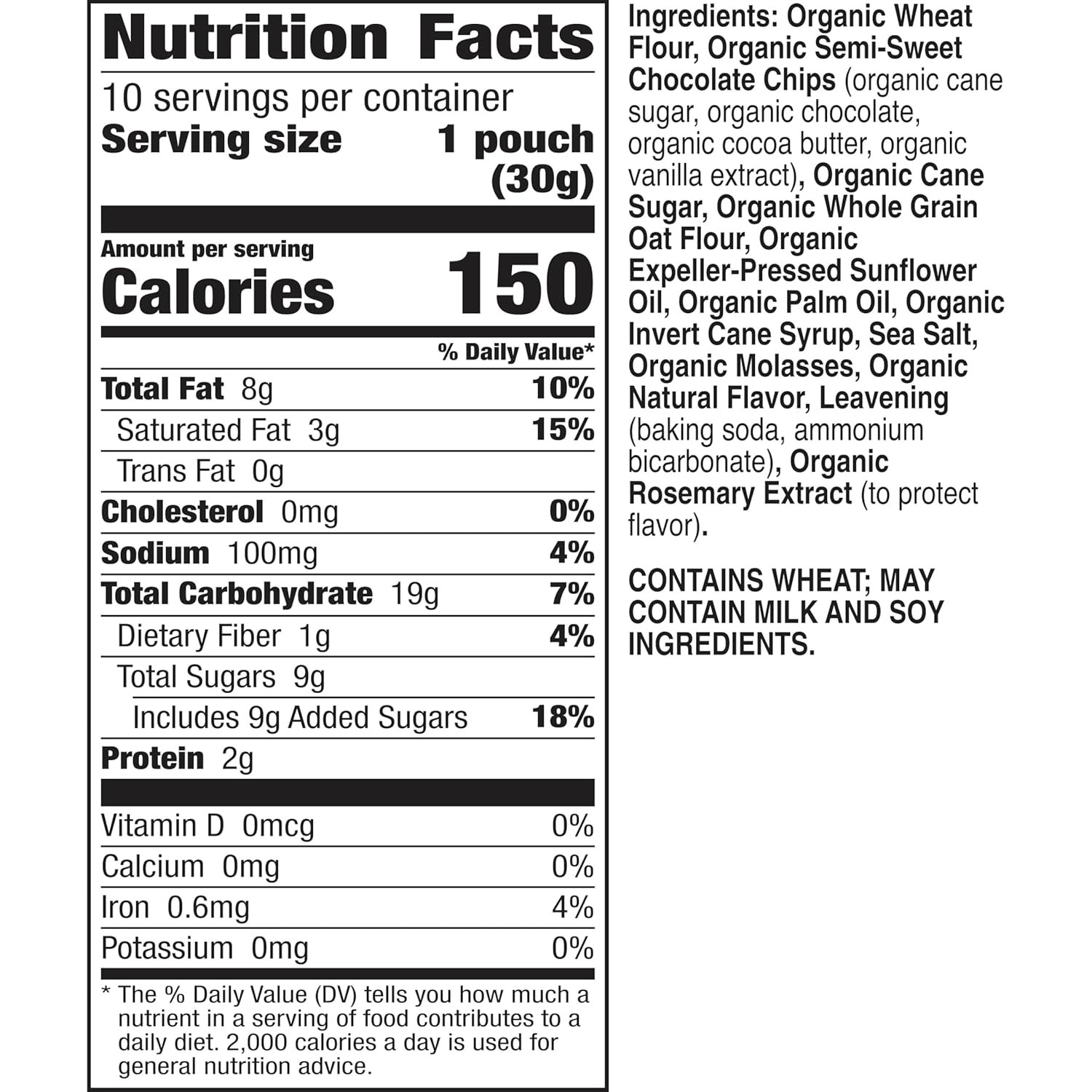 Annie's Organic Chocolate Chip Cookie Bites, 10 Pouches, 10.5 oz - Image 2