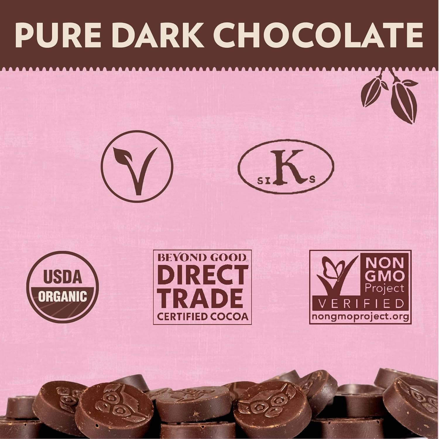 Beyond Good Chocolate | 70% Pure Dark Chocolate Melts, 7oz Pack | USDA Organic, Direct Trade, Vegan, Kosher, Non-GMO | Single Origin Uganda Chocolate Perfect for Snacking or Baking - Image 4