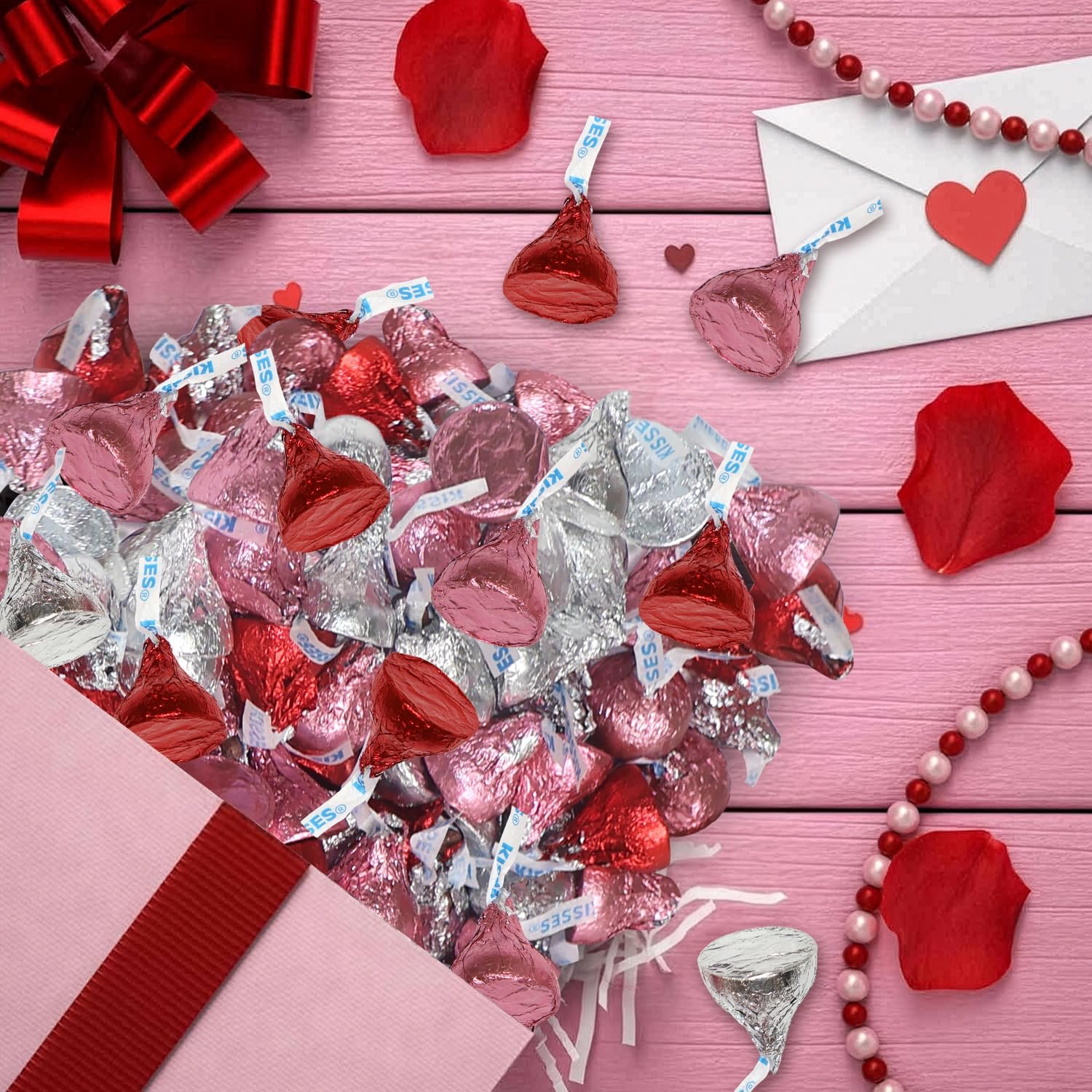 Valentine’s Kisses Milk Chocolate Candy - 2 Pound Bulk Chocolate Candies, Individually Wrapped Valentine’s Day Chocolate for Parties, Gift Bags, Candy Bowls, Classroom Exchanges & Holiday Celebrations - Image 7