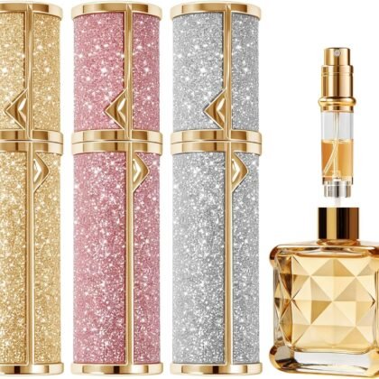 Travel Perfume Bottle Refillable 3PCS, Leak-Proof TSA Perfume Travel Bottle, Luxury Refillable Perfume Atomizer Portable Perfume Sprayer for Women & Men