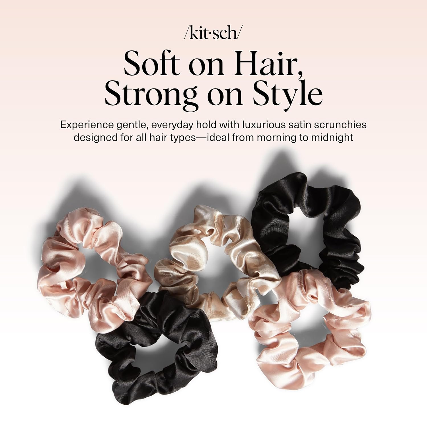 Kitsch Satin Scrunchies for Women - Softer Than Silk Scrunchies | Hair Ties No Damage for Frizz-Free Sleep | Ideal Gifts for Women, Assorted, 5pcs - Image 8