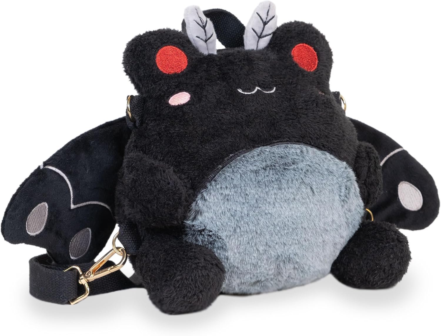 Cuddle Barn PlushGoals - Mothman Wawa Backpack Stuffed Animal Kawaii Cute Fuzzy Plush Bag Crossbody, 9 inches - Image 8