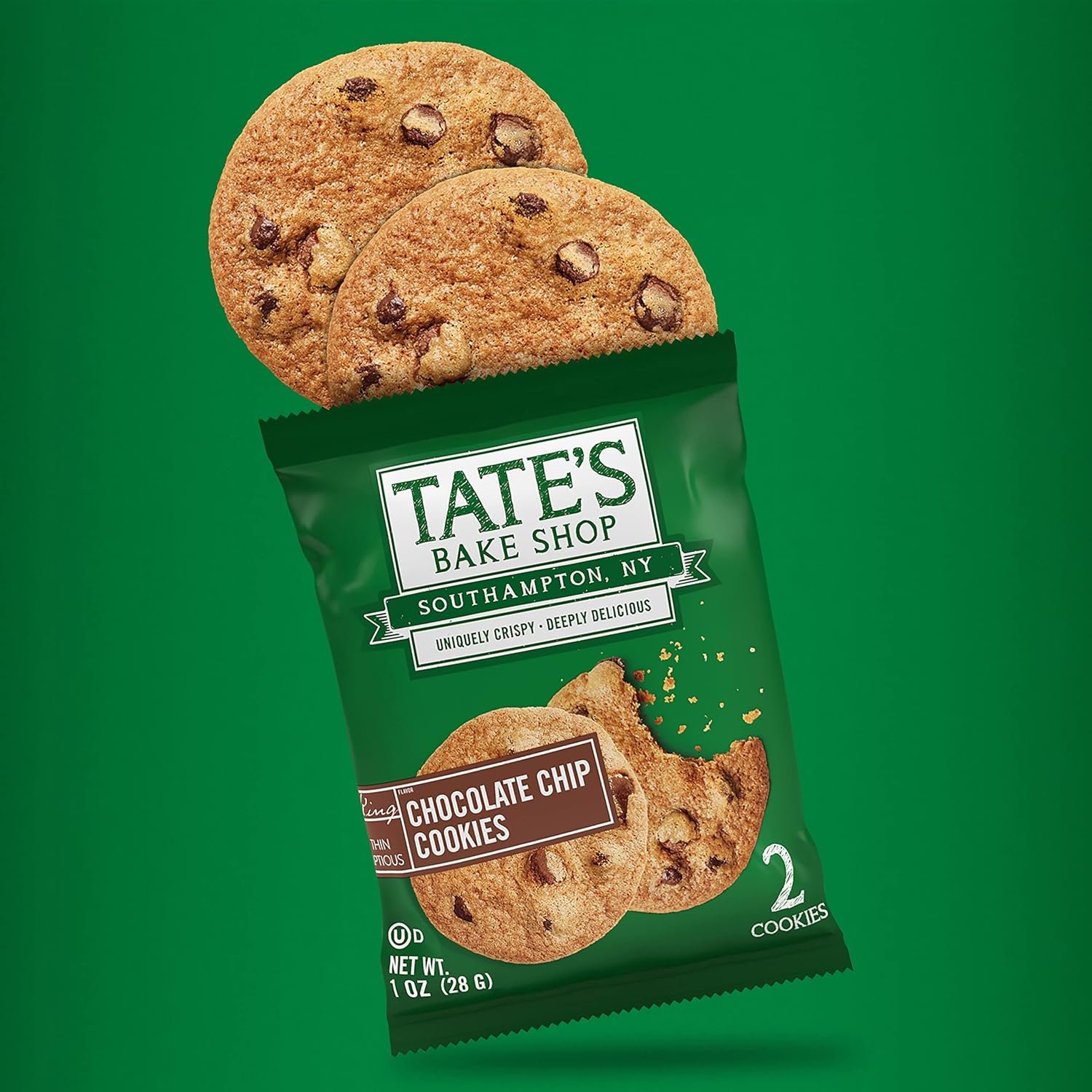 Tate’s Bake Shop Chocolate Chip Cookies, 16 – 2 Cookie Snack Packs (2 Boxes) - Image 4