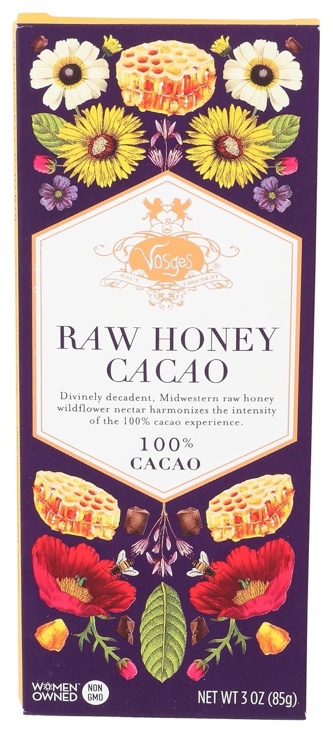 Vosges Haut Chocolat Honey Cacao Chocolate Bar, 3 Oz