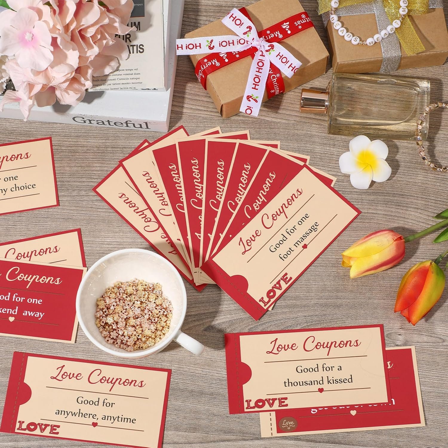 30 Pieces Valentines Day Love Coupons for Him or Her, Romantic Love Voucher Funny Coupon Romantic Present for Husband Wife Boyfriend Girlfriend Birthday Wedding Party - Image 6