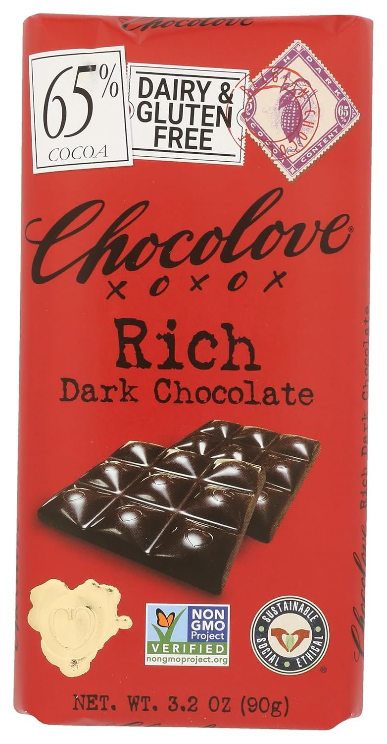 Chocolove, Chocolate Bar Dark Rich, 3.2 oz