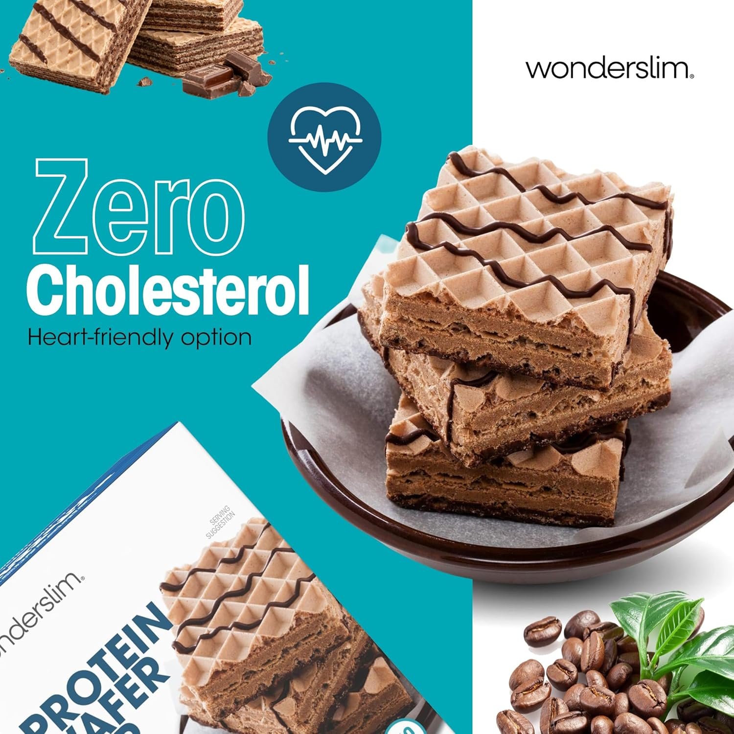 WonderSlim Protein Wafer Snack Bar, Chocolate, 210 Calories, 15g Protein, 0mg Cholesterol (5ct) - Image 6