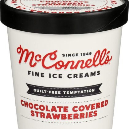 Mcconnells Chocolate Covered Strawberry Ice Cream, 16 Ounce