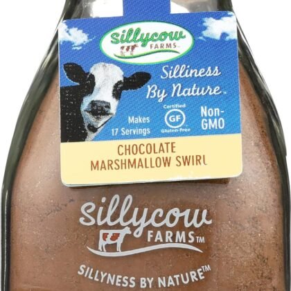 Silly Cow Farms Marshmallow Swirl Hot Chocolate | Gluten-Free | Non-GMO | Hot Cocoa Mix with Dutch Processed Cocoa Powder | Made with Real Ingredients, 16.9 oz Glass Bottle (Pack of 1)