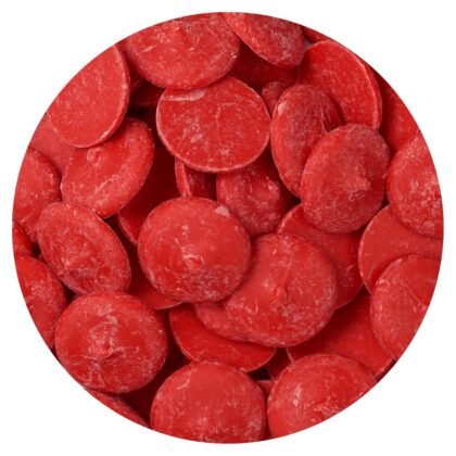 Red Chocolate Melting Wafers, 12 Ounce Bulk Bag, Red Candy, Melting Chocolate Discs For Baking, Dipping, Decorating, The Hampton Popcorn & Candy Company