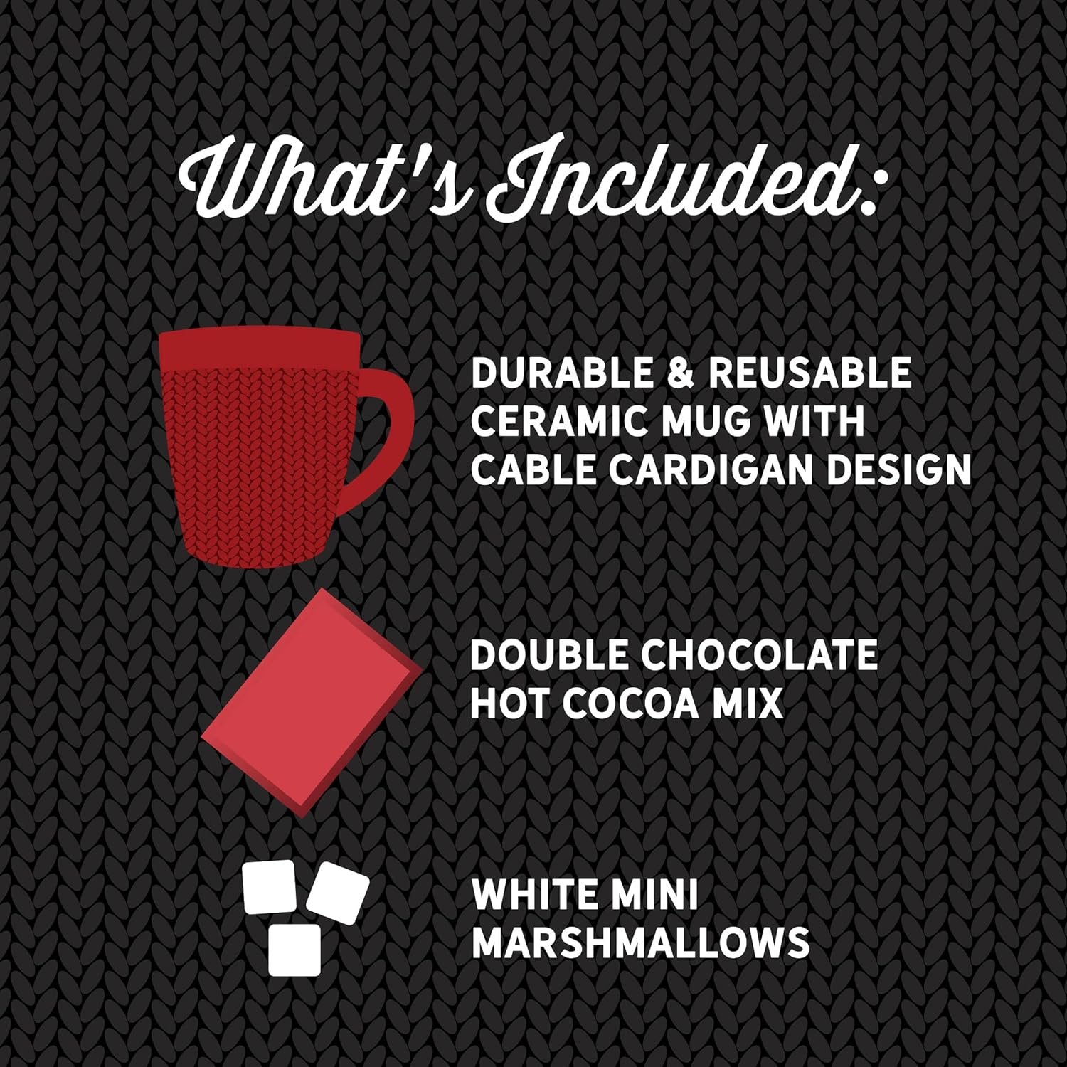 Hot Chocolate Gift Set Made with Ghirardelli, Includes 1 Single-Serve Packet of Ghirardelli Double Chocolate Hot Cocoa Mix, 1 Pack of Mini Marshmallows, and Ceramic Mug, Gourmet Hot Cocoa Gift Set, Valentine's Day - Image 5