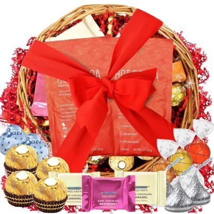 Christmas Chocolate Gift Tray, Premium Mixed Truffles, European Chocolate, High End Hot Cocoa (Peppermint) Sweet Gift for Everyone!