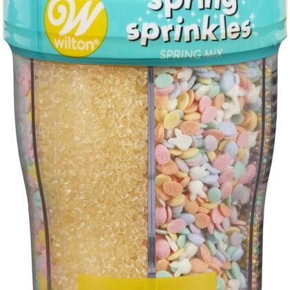 Wilton Spring Sprinkles, Edible Sprinkle Mix, Assorted Colors, For Cookies or Cake Decorating, 6.4 oz., 6-Cell Container