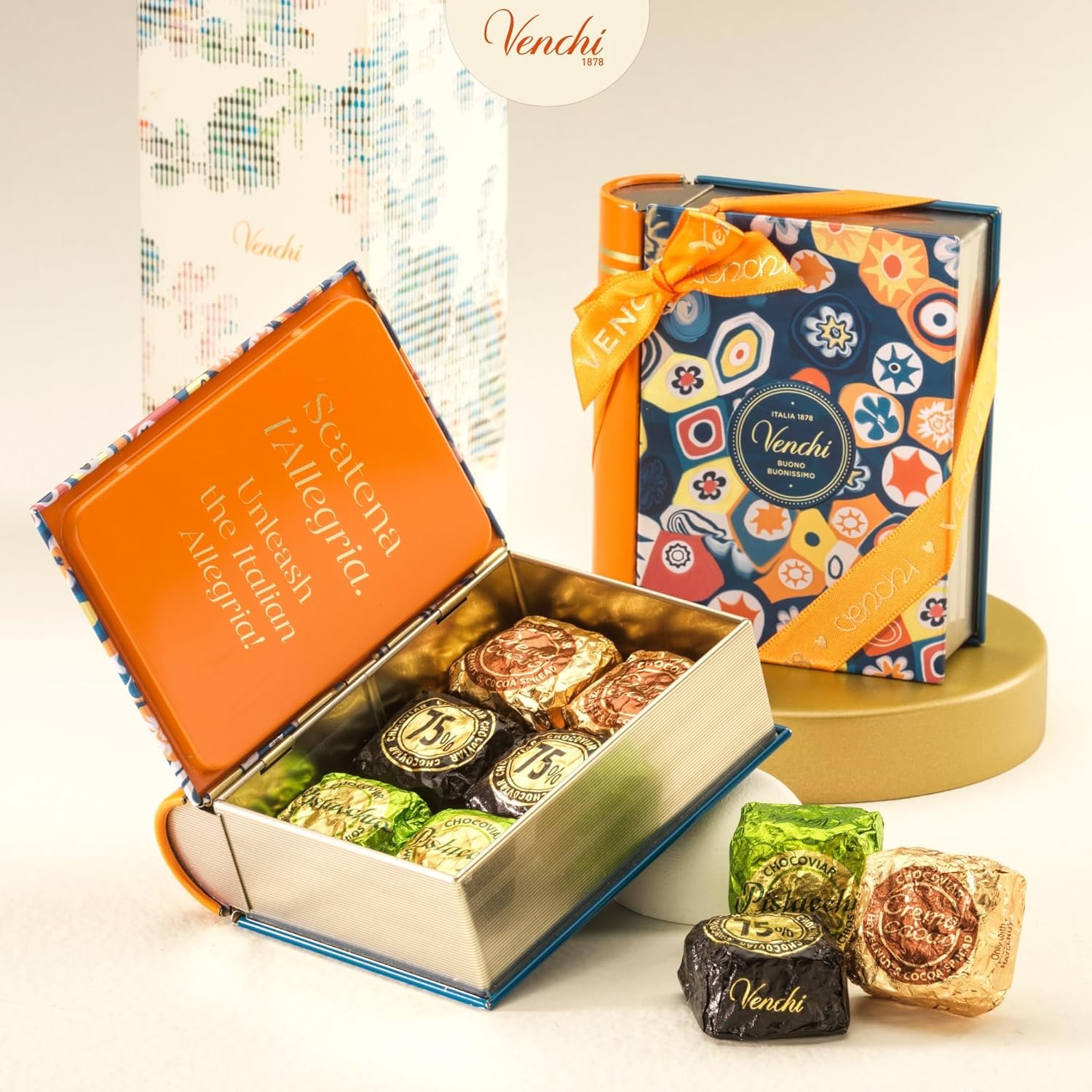 Venchi - Murrine Collection - Mini Book With Assorted Chocoviar Chocolates, 4.05 oz - Gluten Free - Gift Idea for Birthday and Anniversary - Image 3
