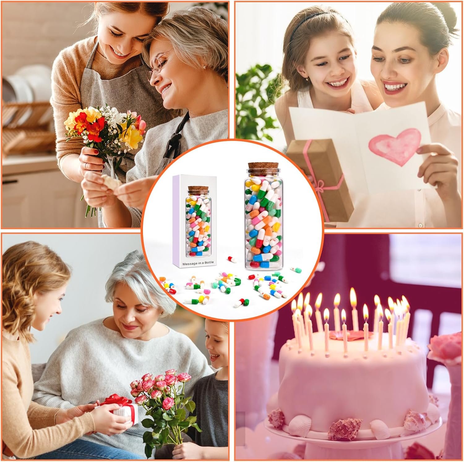 Valentines Day Gifts for Him Her Boyfriend Girlfriend - Capsule DIY Message in a Bottle 100 PCS Love Letter Anniversary Birthday Couples Gifts for Women Men - Image 6