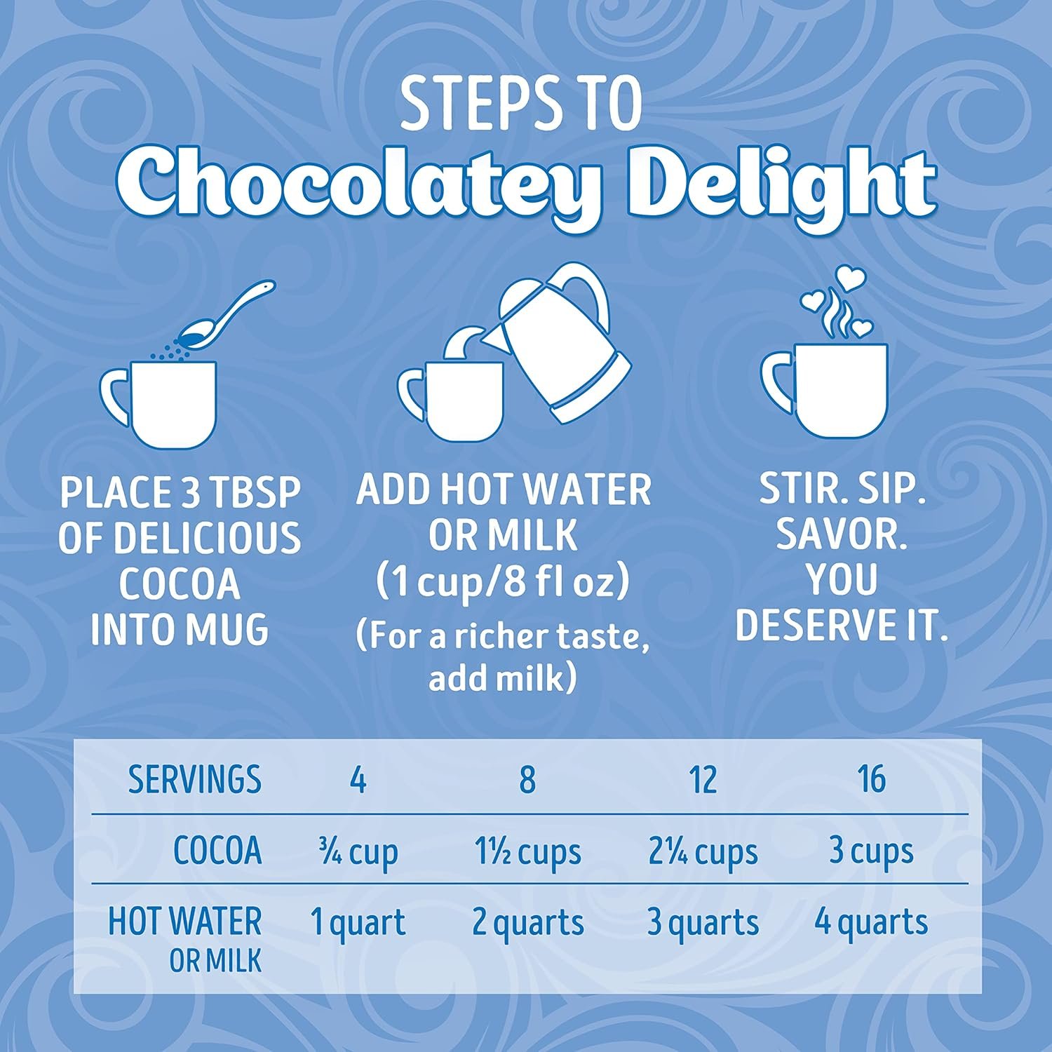 Swiss Miss Hot Cocoa Drink Mix, Milk Chocolate with Marshmallows, Hot Cocoa Bar Supplies, 37.18 oz. Canister - Image 7