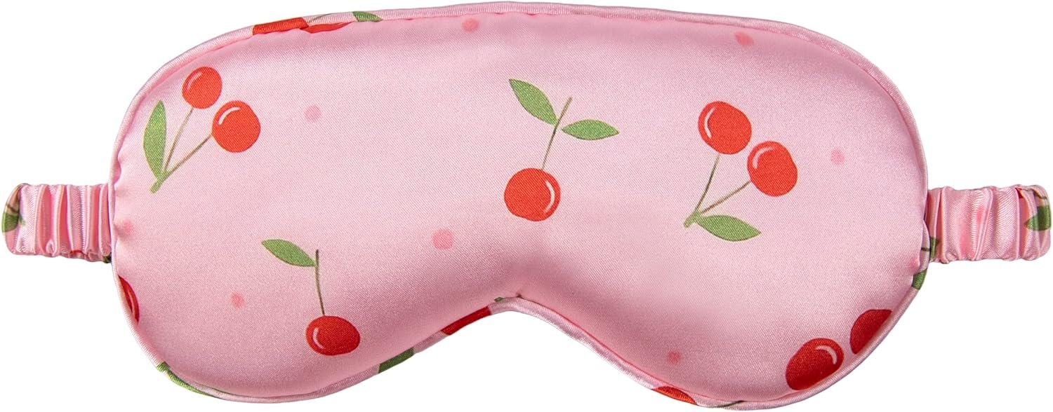 Slumber Satin Beauty Sleep Set, Cherry, 3-Piece Set with Pillowcase, Eye Mask, and Scrunchie - Image 7