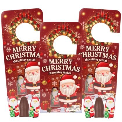Christmas Chocolatey Santas Gift Box, 5 Individually Wrapped Pieces Inside, Great Secret Santa Gift or Stocking Stuffer Candy, 1.15 Ounces (Pack of 3)