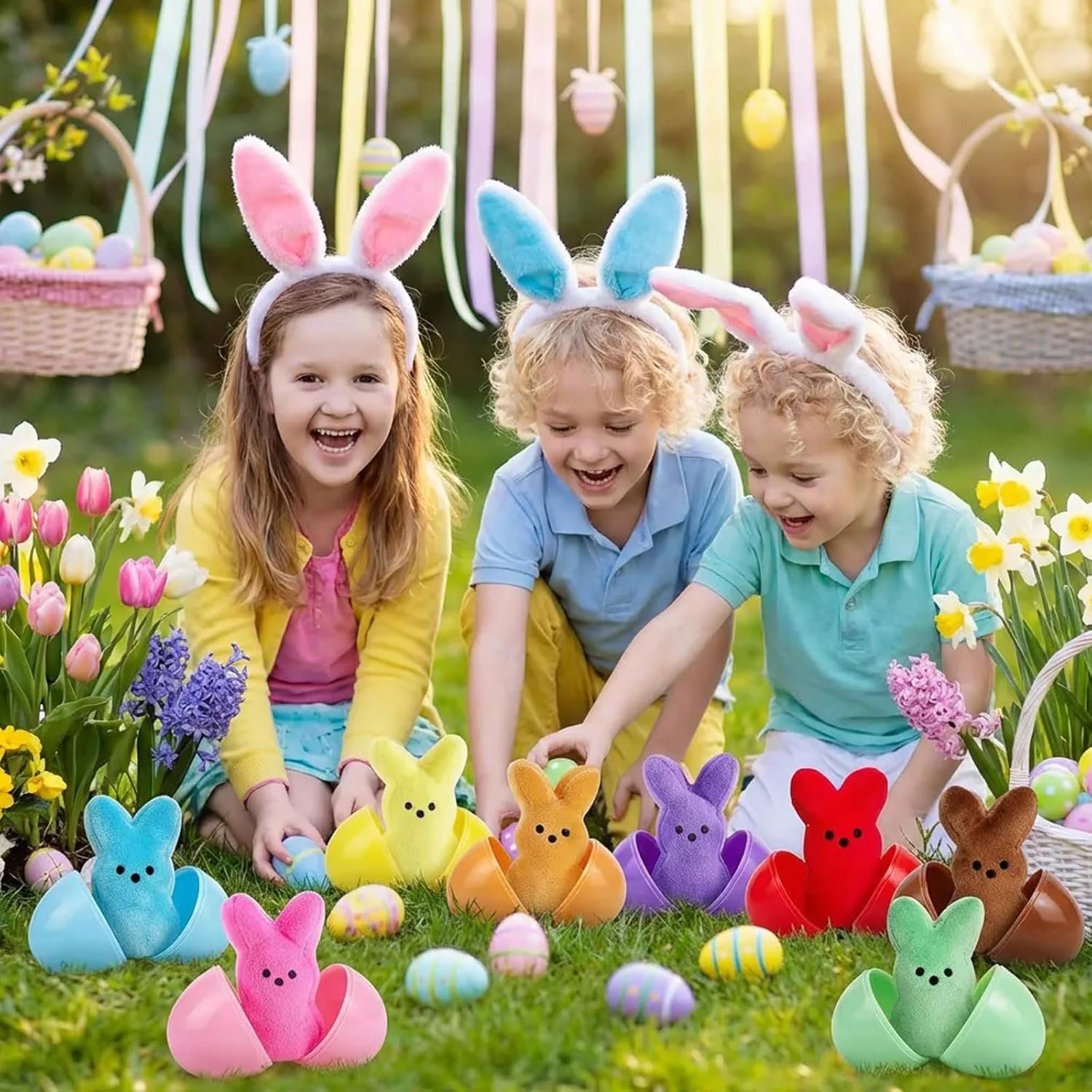 16PCS Easter Stuffed Bunny Plush Toys,Easter Basket Stuffers Egg Fillers,Easter Bunny Bulk Stuffed Animals Plushie for Kids Boys Girls Party Favors Gifts - Image 8