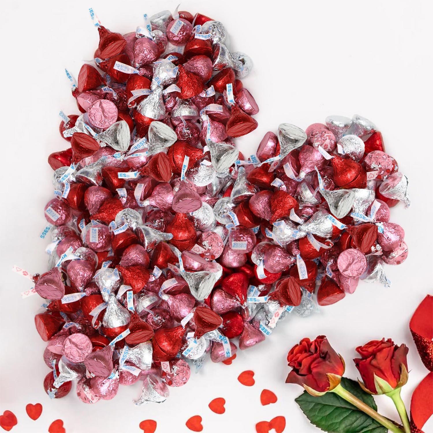 Valentine’s Kisses Milk Chocolate Candy - 2 Pound Bulk Chocolate Candies, Individually Wrapped Valentine’s Day Chocolate for Parties, Gift Bags, Candy Bowls, Classroom Exchanges & Holiday Celebrations - Image 2