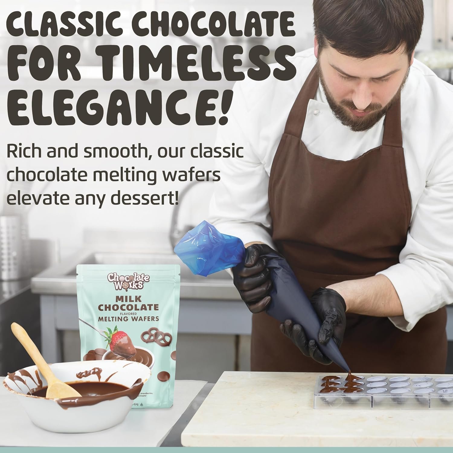 Chocolate Works Milk Chocolate Melting Chocolate Wafers, 2.5lb (Pack of 1) - Image 6