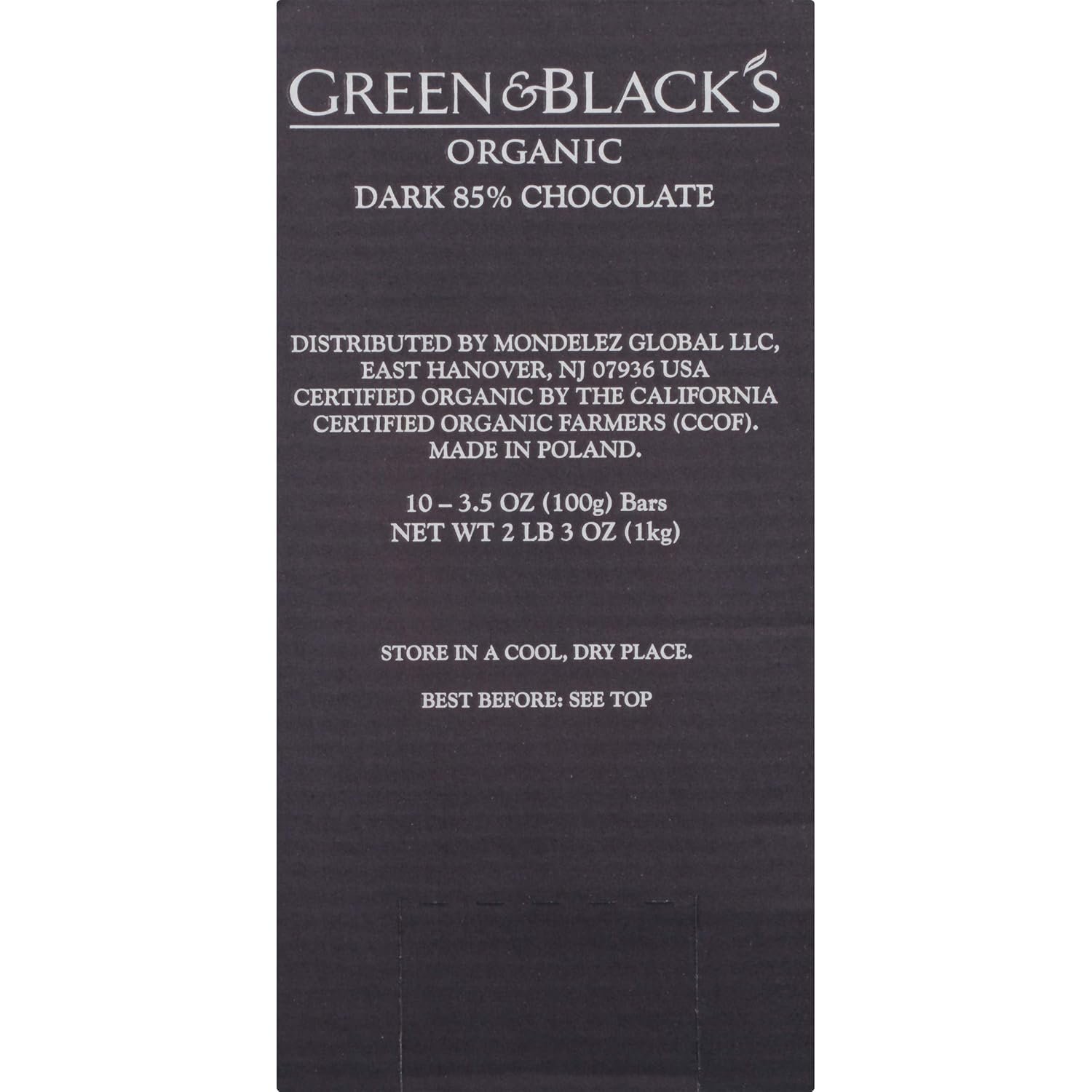 Green & Black's Organic Dark Chocolate, 85% Cacao, 90g (Pack of 10) - Image 6