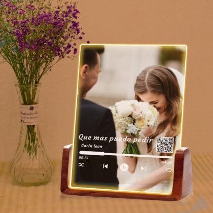 Custom Spotify Plaque - Acrylic Song Plaque with Picture - Personalized Photo Plaque for Boyfriend Girlfriend Couple - Customized Gifts for MOM/DAD (5 Size: 6"-16")